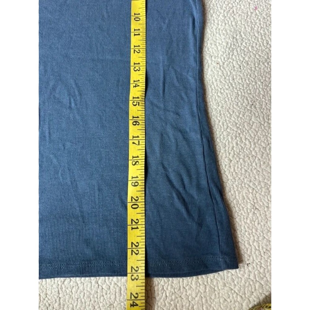 Commando Blue Ribbed Racerback Tank Top Womens Medium - Picture 6 of 6